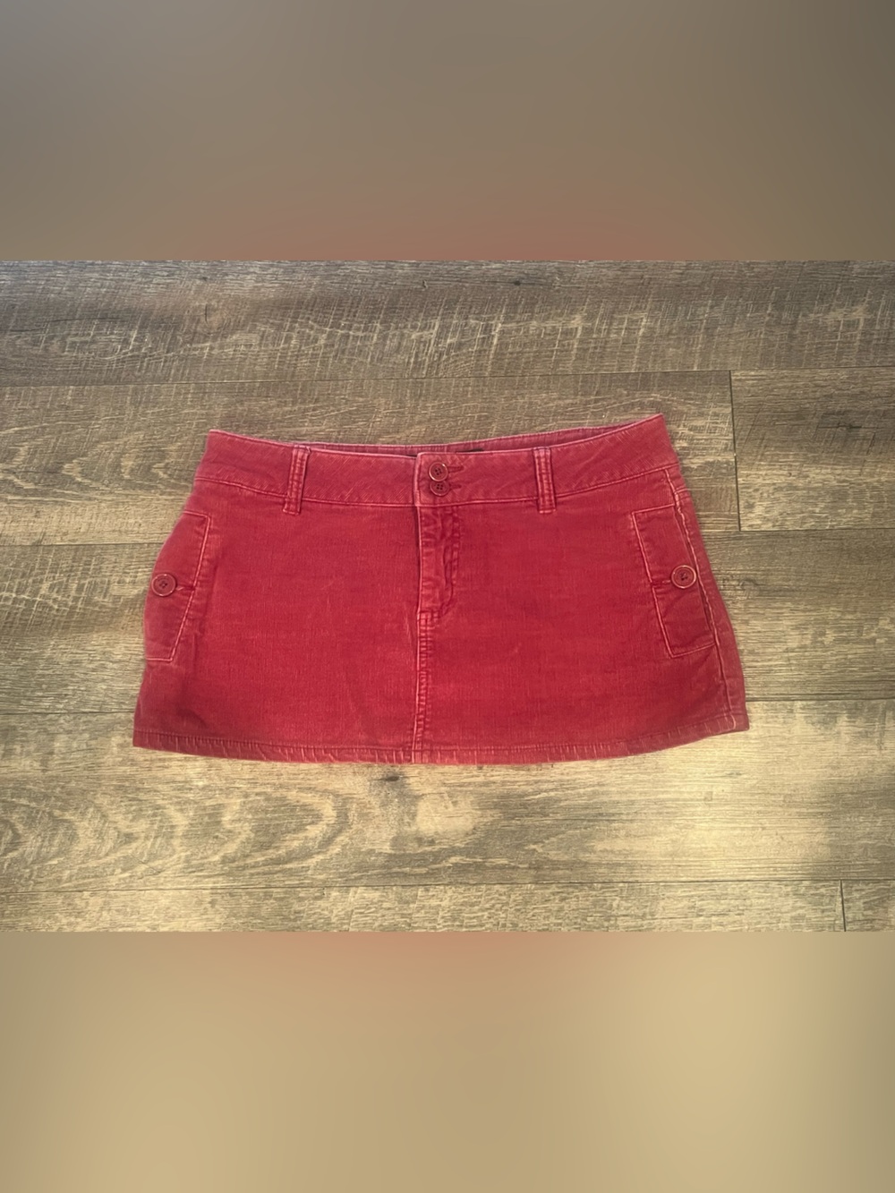 Y2k Low Rise Pink Corduroy Miniskirt